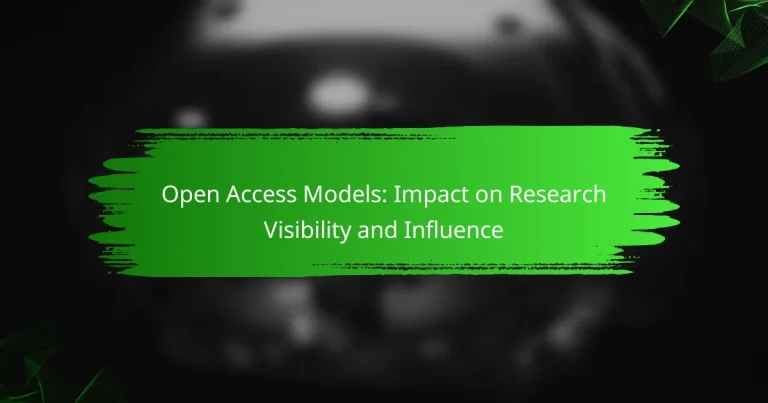 Open Access Models: Impact on Research Visibility and Influence