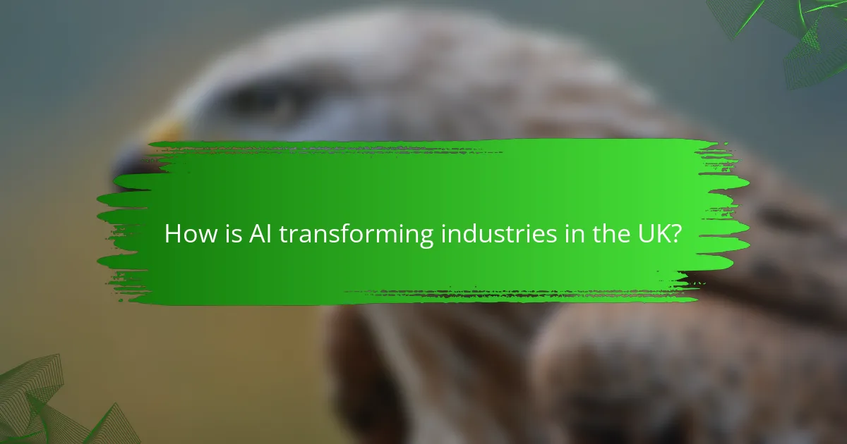 How is AI transforming industries in the UK?