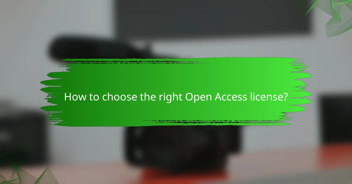 How to choose the right Open Access license?